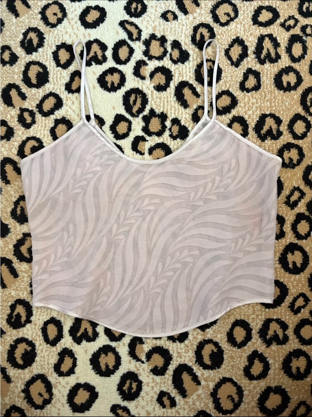 Vintage 1990s La Vie En Rose Textured Crop Slip Tank Top
